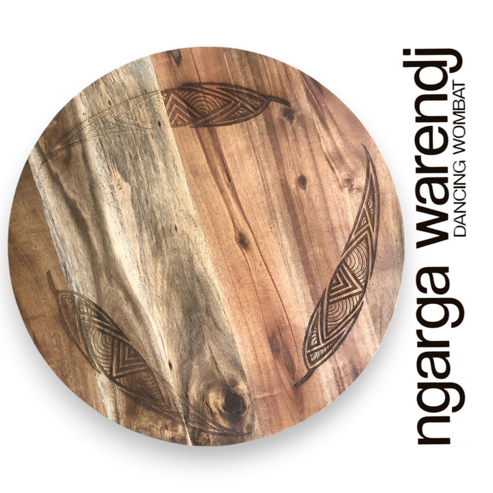 ACACIA WOOD LAZY SUSAN - ASSORTED DESIGNS