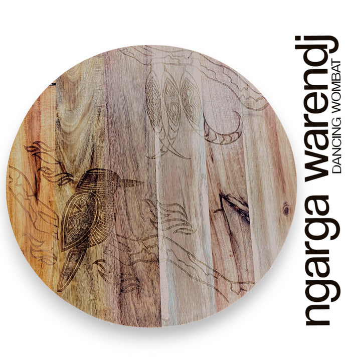 ACACIA WOOD LAZY SUSAN - ASSORTED DESIGNS