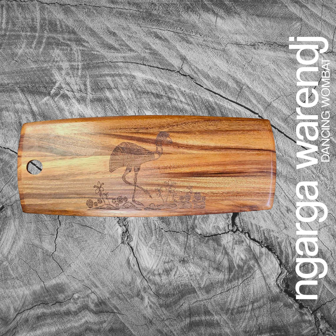 ACACIA WOOD MEDIUM PLATTER - ASSORTED DESIGNS