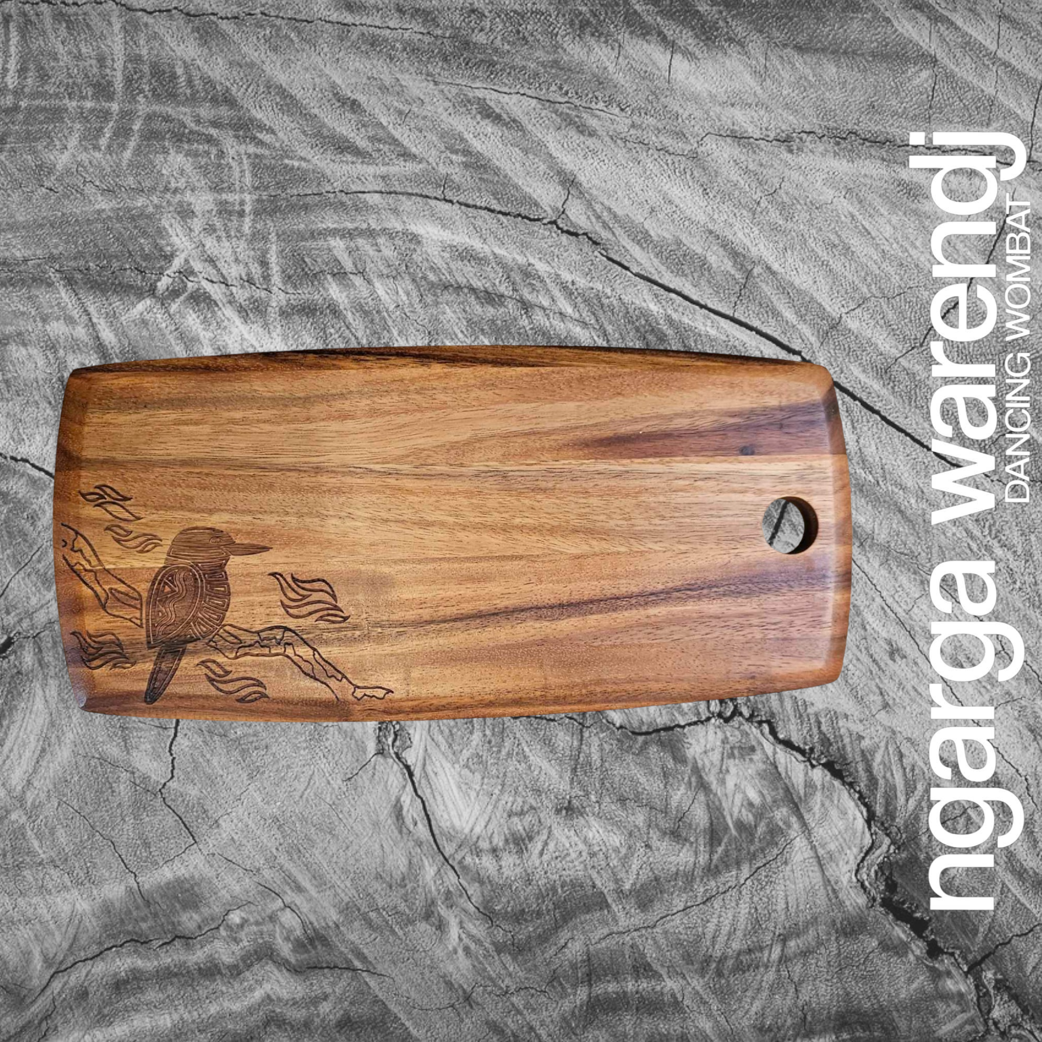 ACACIA WOOD SMALL PLATTER - ASSORTED DESIGNS