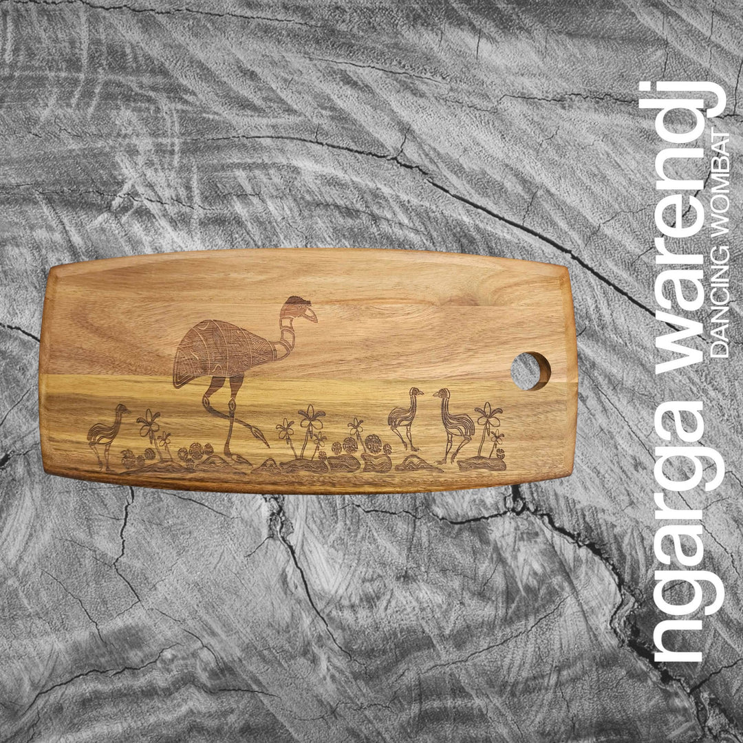 ACACIA WOOD SMALL PLATTER - ASSORTED DESIGNS