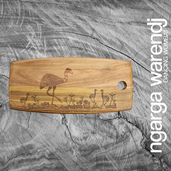 ACACIA WOOD SMALL PLATTER - ASSORTED DESIGNS