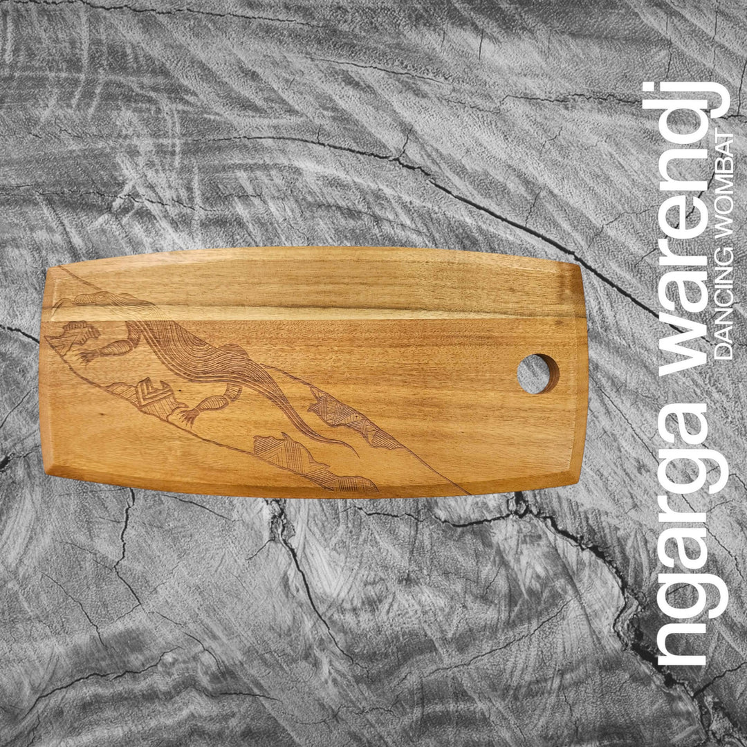 ACACIA WOOD SMALL PLATTER - ASSORTED DESIGNS