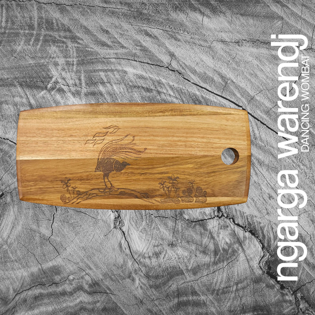 ACACIA WOOD SMALL PLATTER - ASSORTED DESIGNS