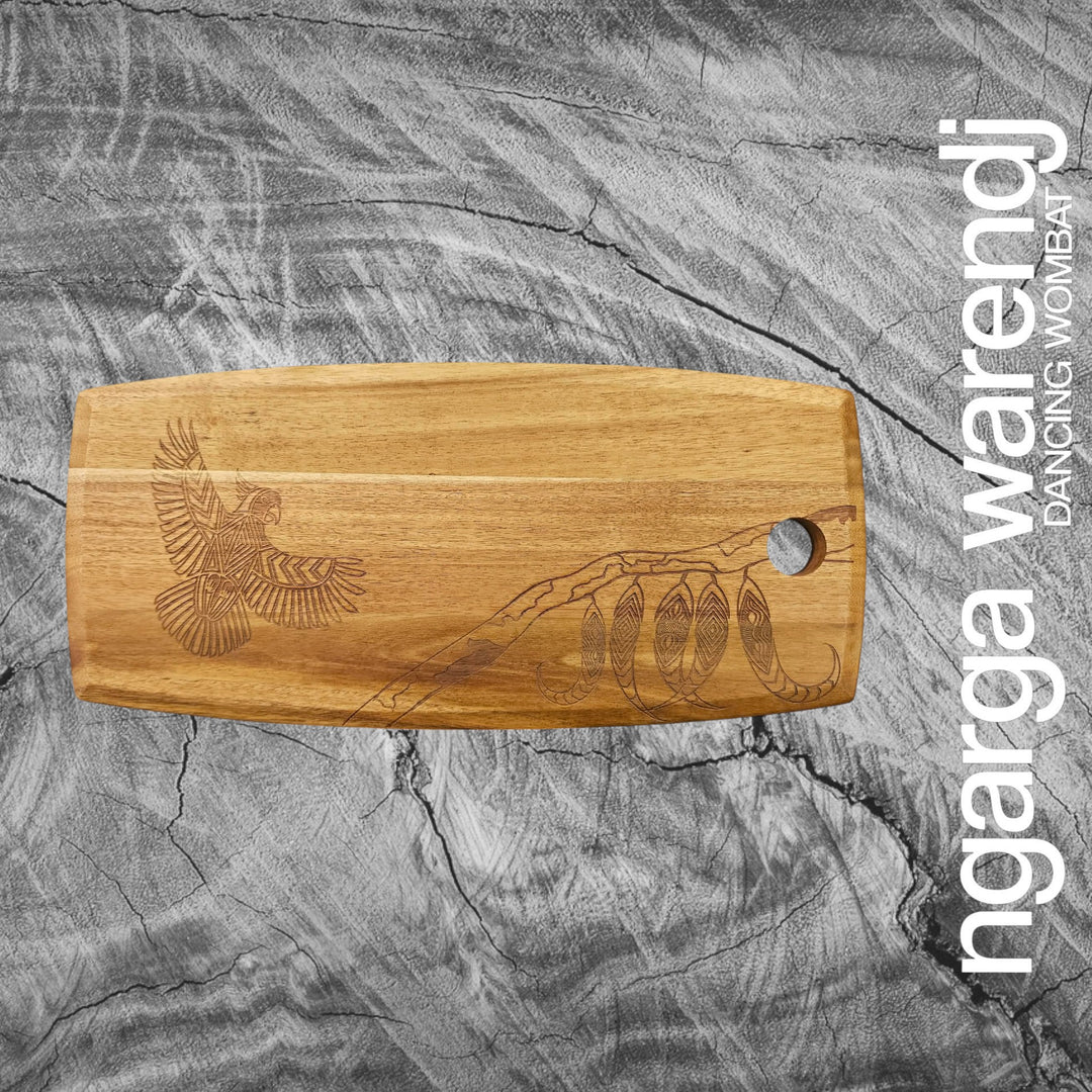 ACACIA WOOD SMALL PLATTER - ASSORTED DESIGNS