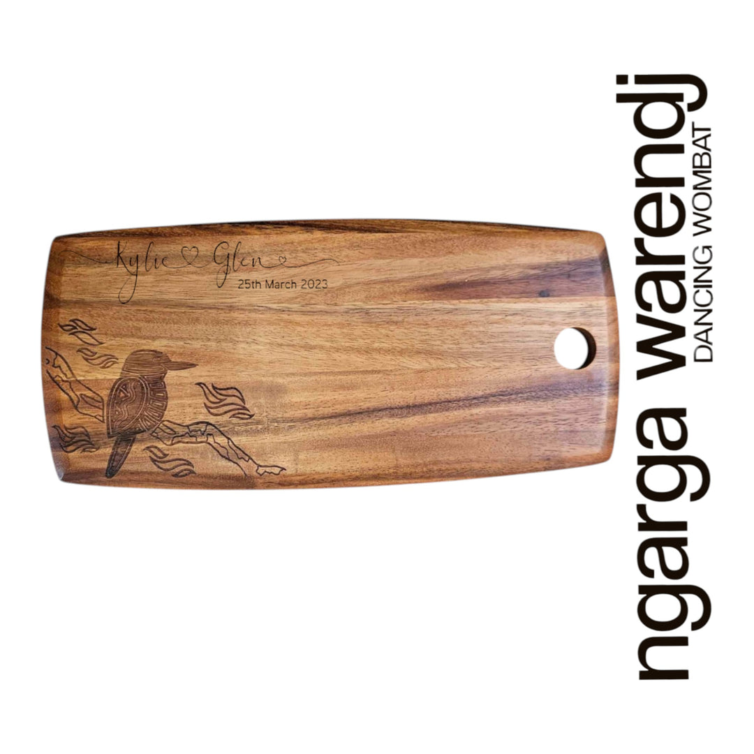 ACACIA WOOD SMALL PLATTER - ASSORTED DESIGNS