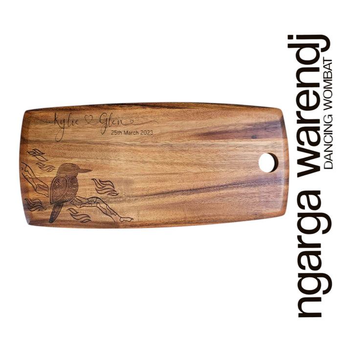 ACACIA WOOD SMALL PLATTER - ASSORTED DESIGNS