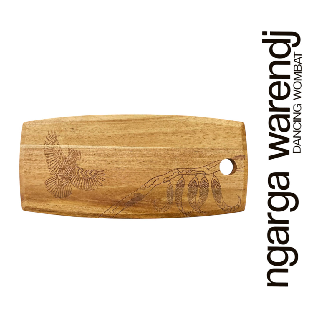ACACIA WOOD SMALL PLATTER - ASSORTED DESIGNS
