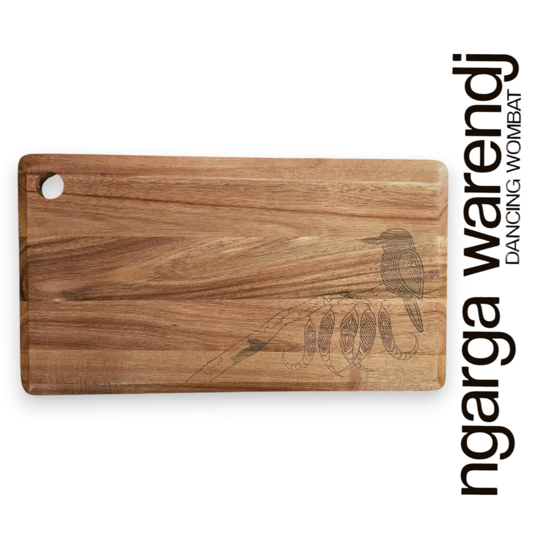 ACACIA RECTANGLE LARGE WOOD BOARD - ASSORTED DESIGNS