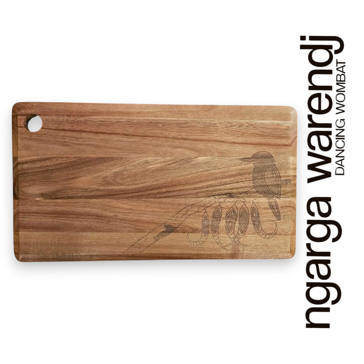 ACACIA RECTANGLE LARGE WOOD BOARD - ASSORTED DESIGNS
