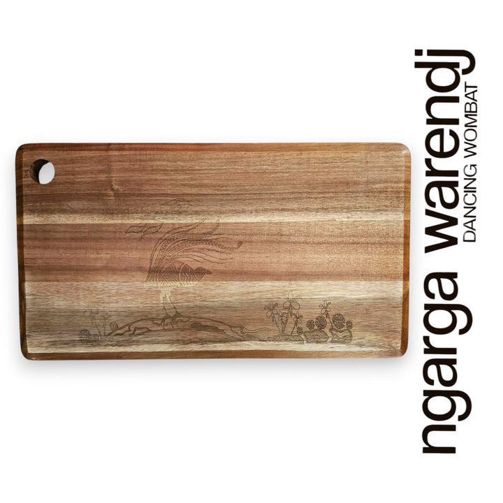 ACACIA RECTANGLE LARGE WOOD BOARD - ASSORTED DESIGNS