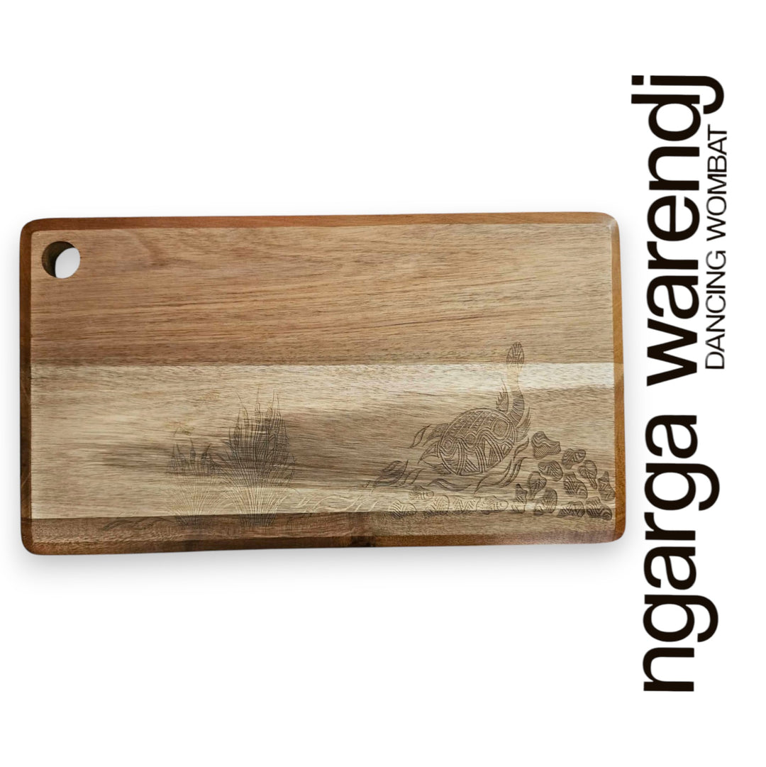 ACACIA RECTANGLE LARGE WOOD BOARD - ASSORTED DESIGNS