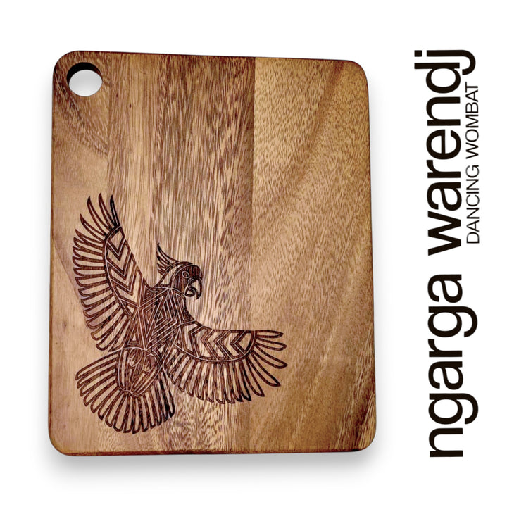 ACACIA WOOD SMALL RECTANGLE BOARD - ASSORTED DESIGNS