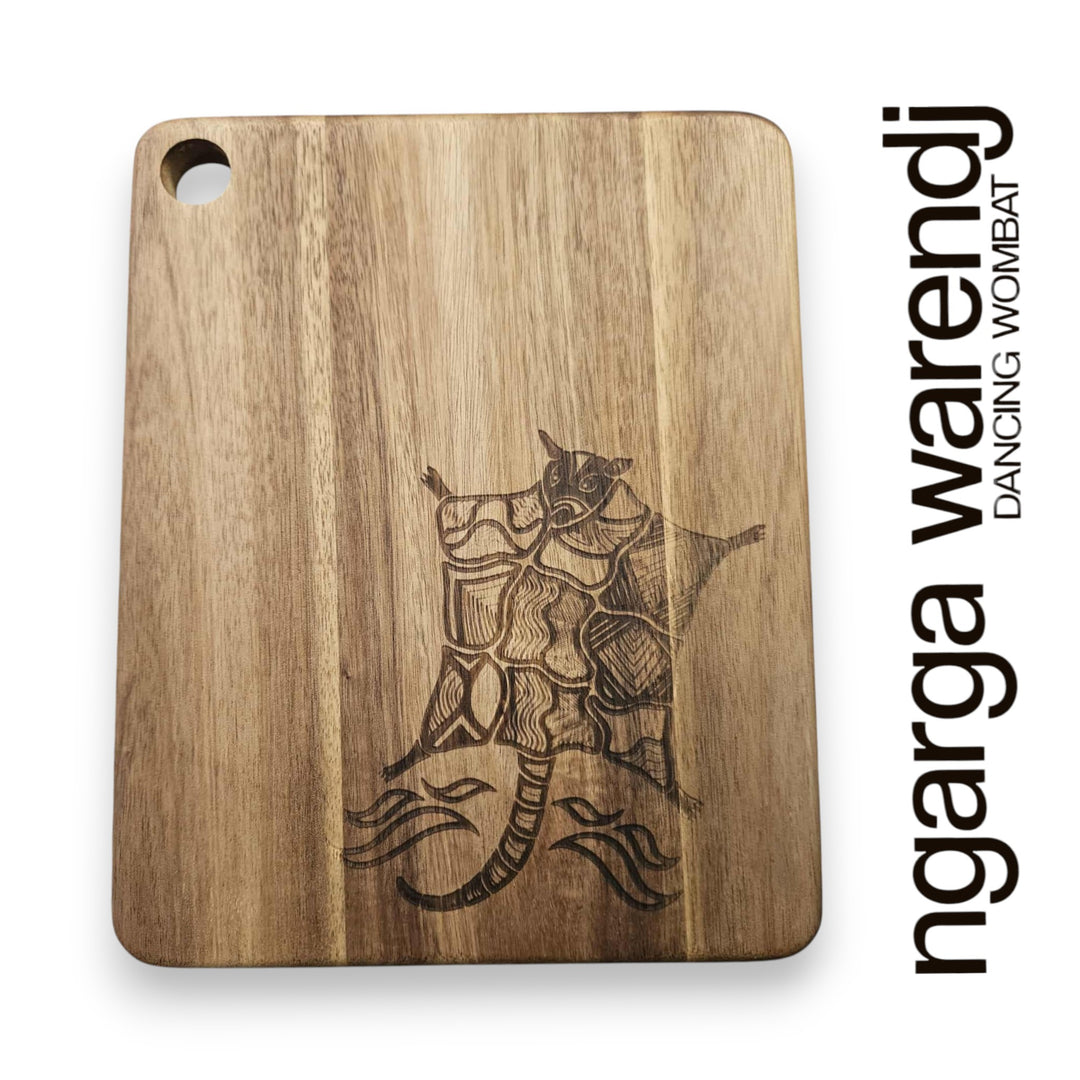 ACACIA WOOD SMALL RECTANGLE BOARD - ASSORTED DESIGNS