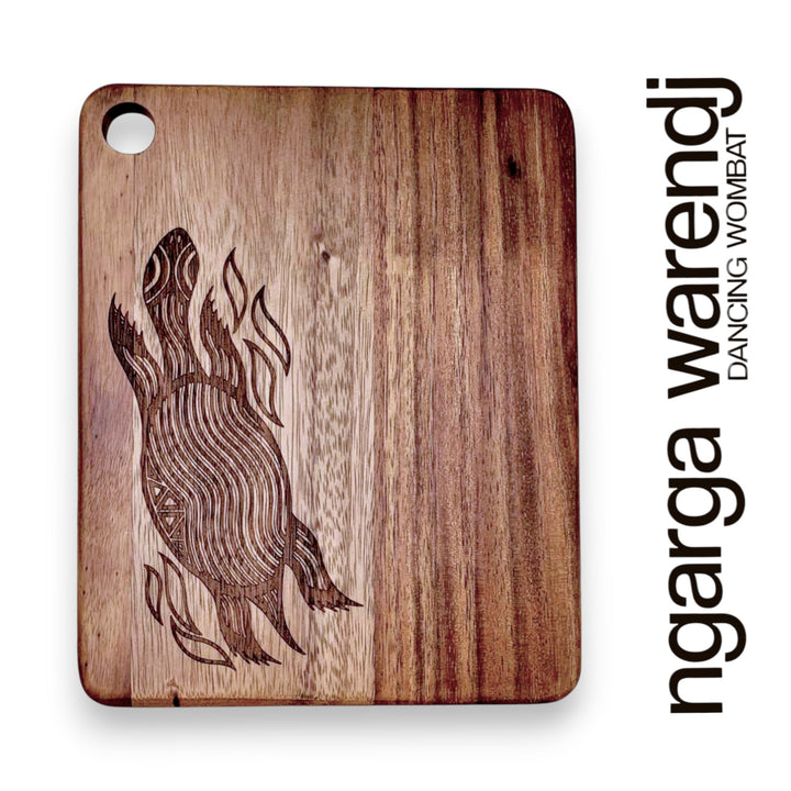 ACACIA WOOD SMALL RECTANGLE BOARD - ASSORTED DESIGNS