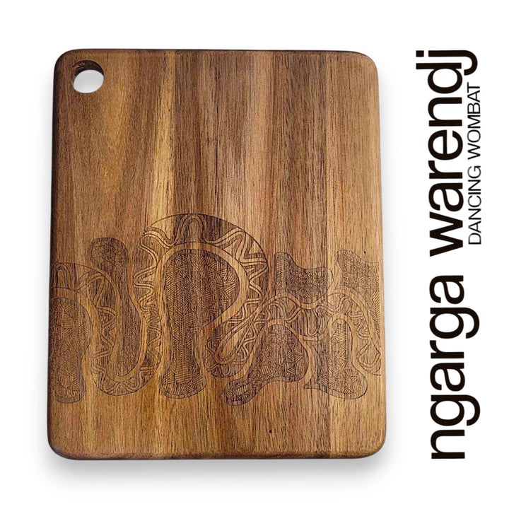 ACACIA WOOD SMALL RECTANGLE BOARD - ASSORTED DESIGNS