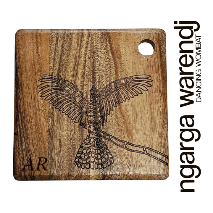 ACACIA WOOD SQUARE BOARD - ASSORTED DESIGNS