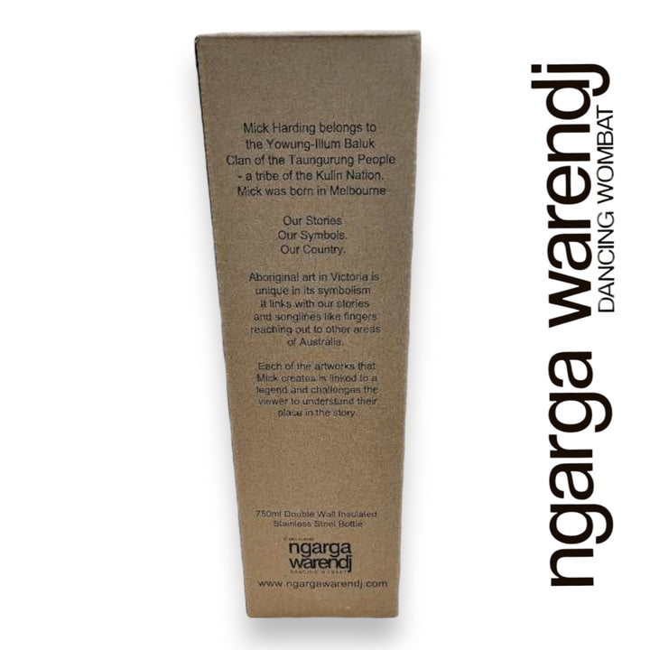 BALAM BALAM BUTTERFLIES DESIGN - BLACK  OR WHITE 750ML DOUBLE WALLED INSULATED STAINLESS STEEL BOTTLE