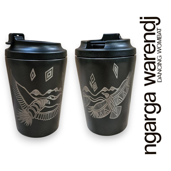 BUNJIL WEDGE TAILED EAGLE LARGE GIFT BOX HAMPER - Board - Stainless Steel Mug & Bottle - A6 Notebook - Chocolate - Card