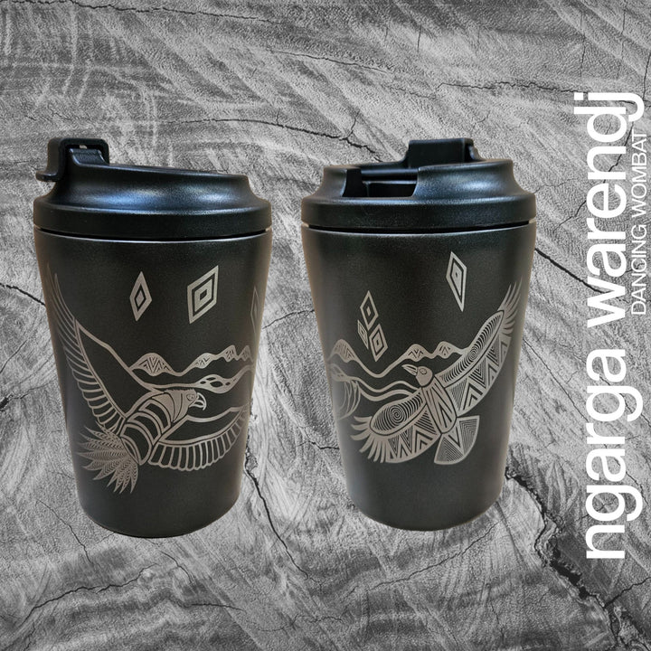 BUNJIL WEDGE TAILED EAGLE LARGE GIFT BOX HAMPER - Board - Stainless Steel Mug & Bottle - A6 Notebook - Chocolate - Card