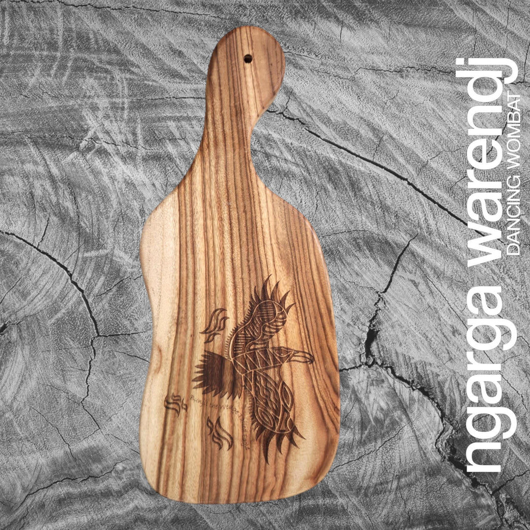 CAMPHOR LAUREL BOARD - SMALL HOOKED HANDLE ASSORTED DESIGNS
