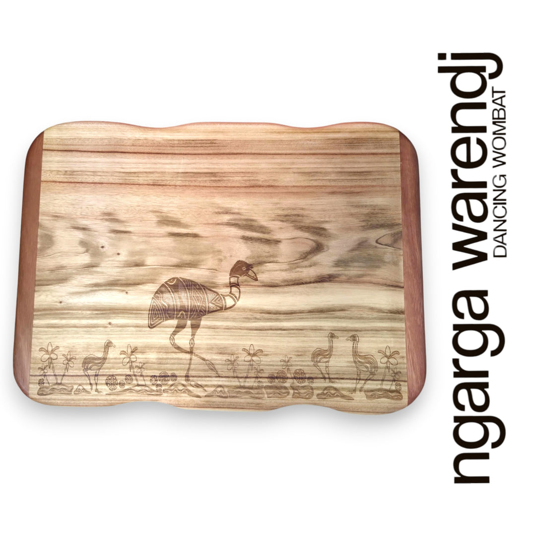 CAMPHOR LAUREL & REDGUM MEDIUM RECTANGLE BOARD - ASSORTED DESIGNS