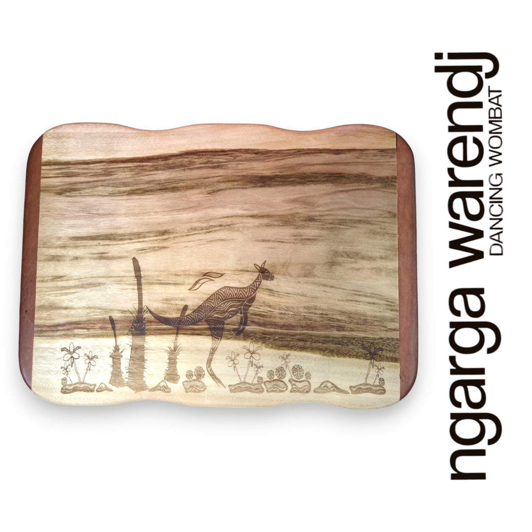CAMPHOR LAUREL & REDGUM MEDIUM RECTANGLE BOARD - ASSORTED DESIGNS