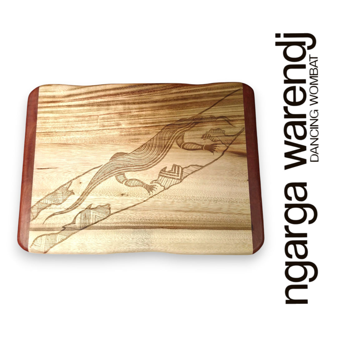 CAMPHOR LAUREL & REDGUM SMALL RECTANGLE BOARD - ASSORTED DESIGNS