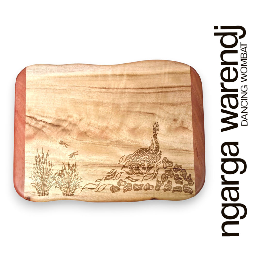 CAMPHOR LAUREL & REDGUM SMALL RECTANGLE BOARD - ASSORTED DESIGNS