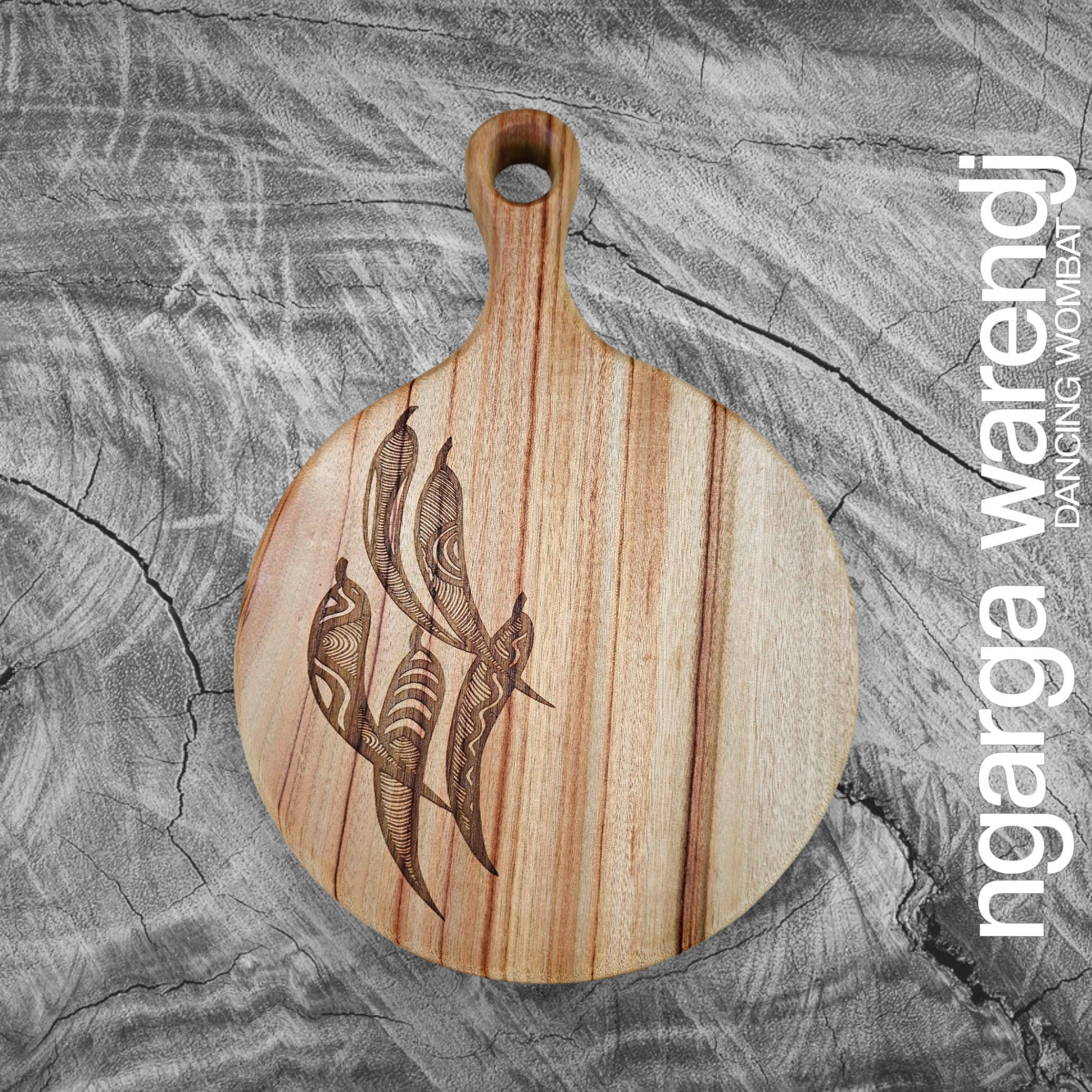 CAMPHOR LAUREL ROUND PIZZA PADDLE BOARD - ASSORTED DESIGNS