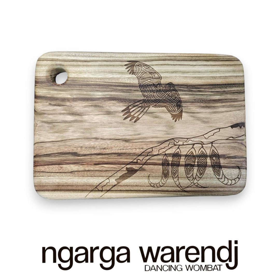 CAMPHOR LAUREL RECTANGLE BOARD WITH HOLE - LARGE - ASSORTED DESIGNS