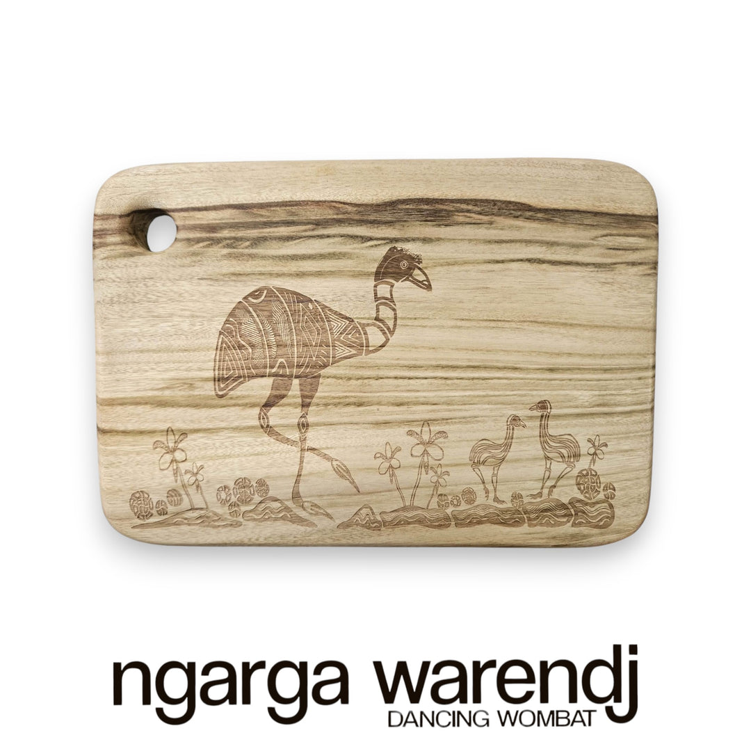 CAMPHOR LAUREL RECTANGLE BOARD WITH HOLE - LARGE - ASSORTED DESIGNS