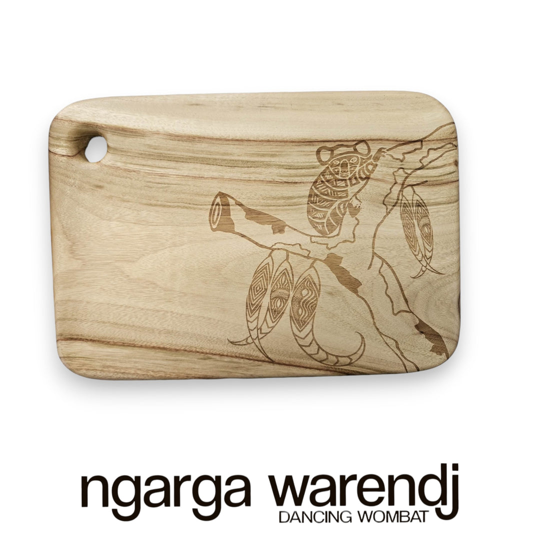 CAMPHOR LAUREL RECTANGLE BOARD WITH HOLE - LARGE - ASSORTED DESIGNS