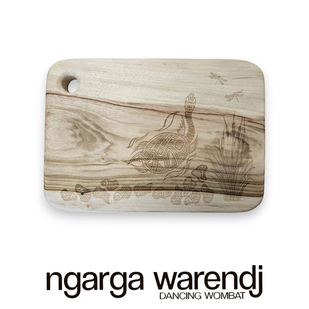CAMPHOR LAUREL RECTANGLE BOARD WITH HOLE - LARGE - ASSORTED DESIGNS