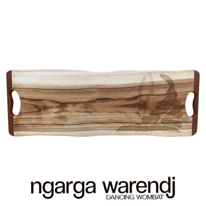 CAMPHOR LAUREL LONG BOARD WITH REDGUM HANDLES - ASSORTED DESIGNS