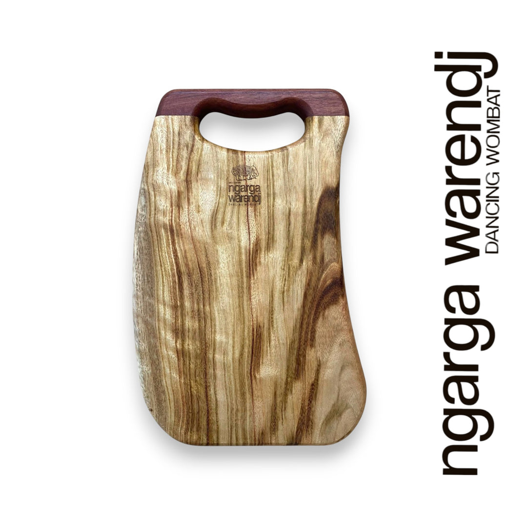 Wooden product with a handle on a white background, featuring the brand 'ngarga warendj'.