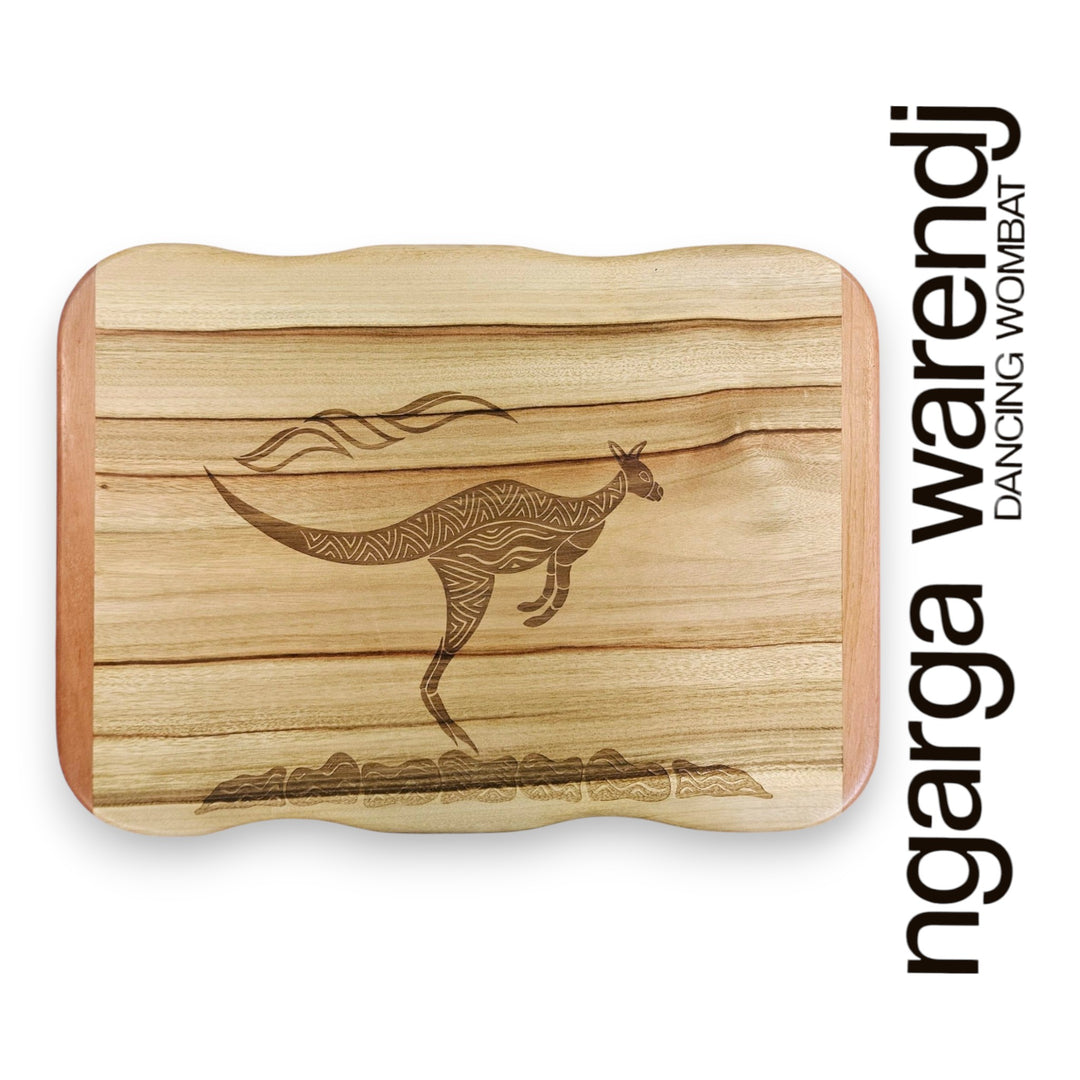 CAMPHOR LAUREL & REDGUM MEDIUM RECTANGLE BOARD - ASSORTED DESIGNS