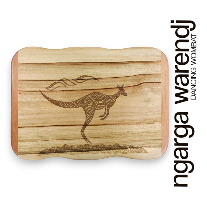 CAMPHOR LAUREL & REDGUM MEDIUM RECTANGLE BOARD - ASSORTED DESIGNS