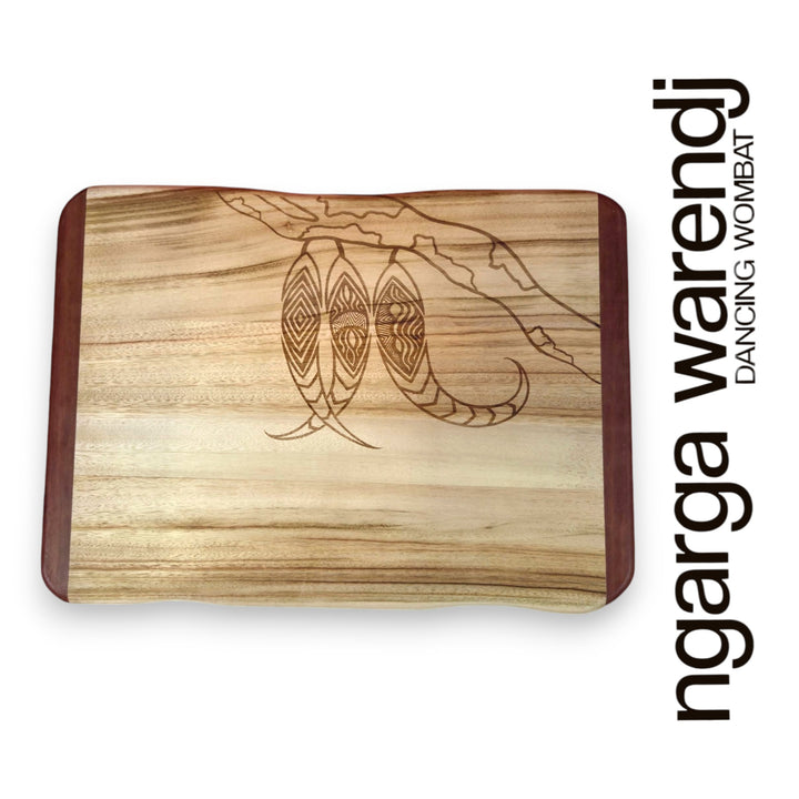 CAMPHOR LAUREL & REDGUM SMALL RECTANGLE BOARD - ASSORTED DESIGNS