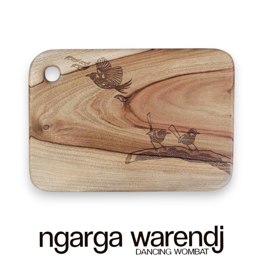 CAMPHOR LAUREL LARGE RECTANGLE BOARD WITH HOLE - ASSORTED DESIGNS