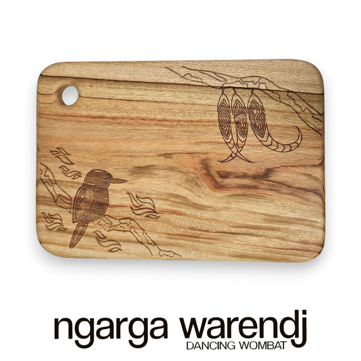 CAMPHOR LAUREL LARGE RECTANGLE BOARD WITH HOLE - ASSORTED DESIGNS