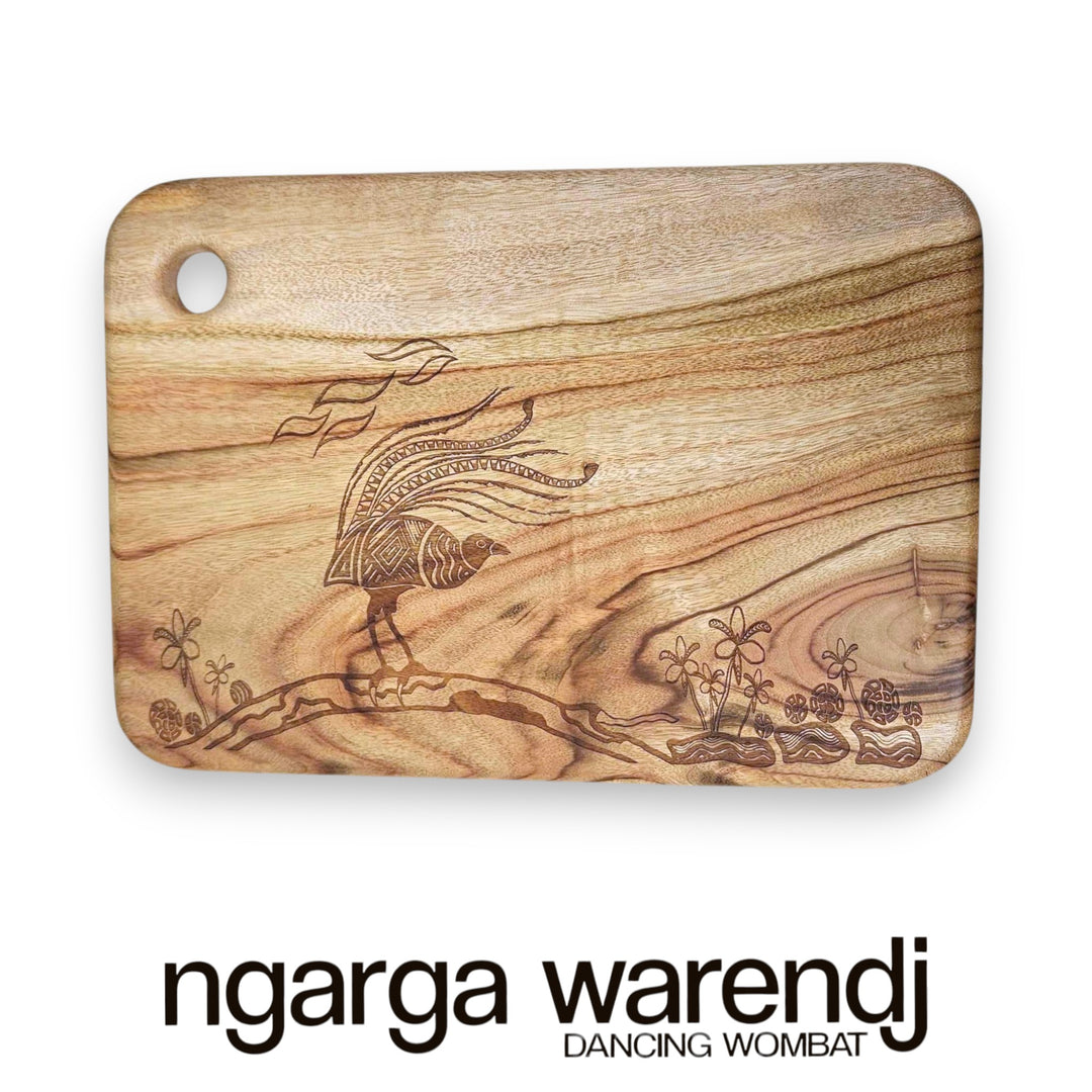 CAMPHOR LAUREL LARGE RECTANGLE BOARD WITH HOLE - ASSORTED DESIGNS