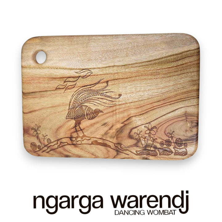 CAMPHOR LAUREL LARGE RECTANGLE BOARD WITH HOLE - ASSORTED DESIGNS