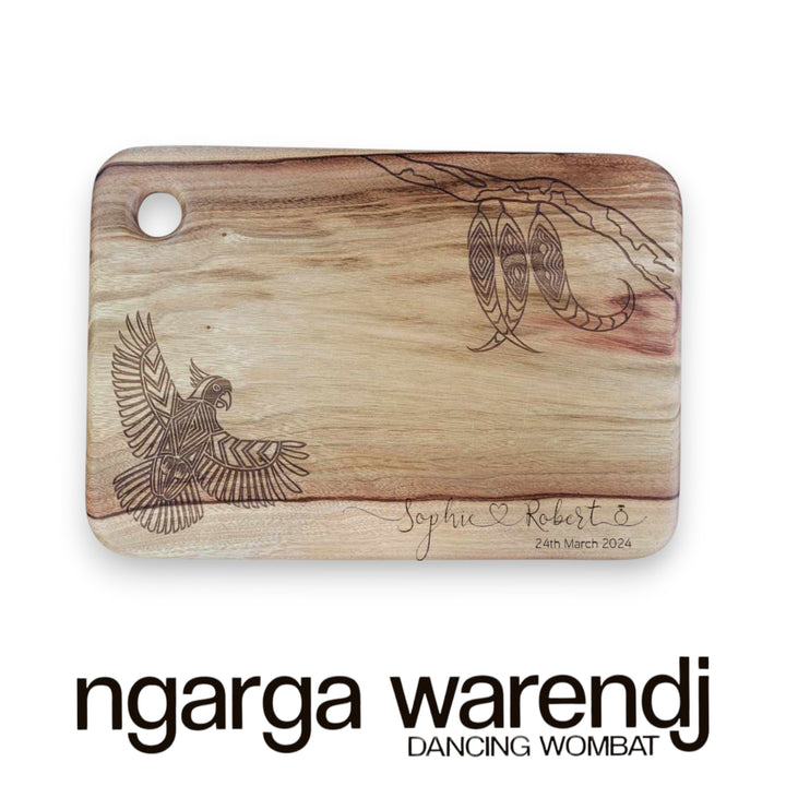 CAMPHOR LAUREL LARGE RECTANGLE BOARD WITH HOLE - ASSORTED DESIGNS