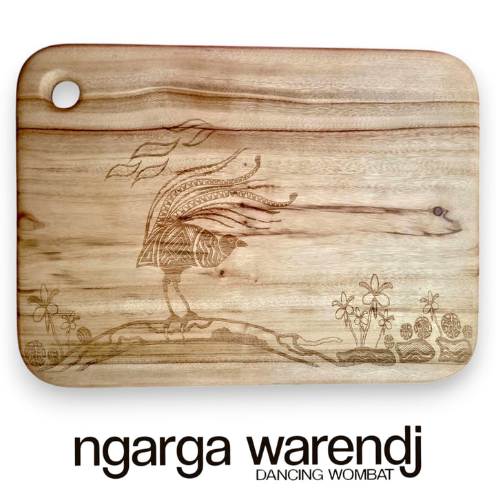 CAMPHOR LAUREL RECTANGLE BOARD WITH HOLE -  EXTRA LARGE - ASSORTED DESIGN