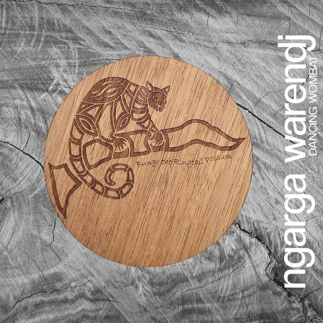 Ngarga Warendj Creator Story Series Round Coasters Set of 8 - Assorted Timber