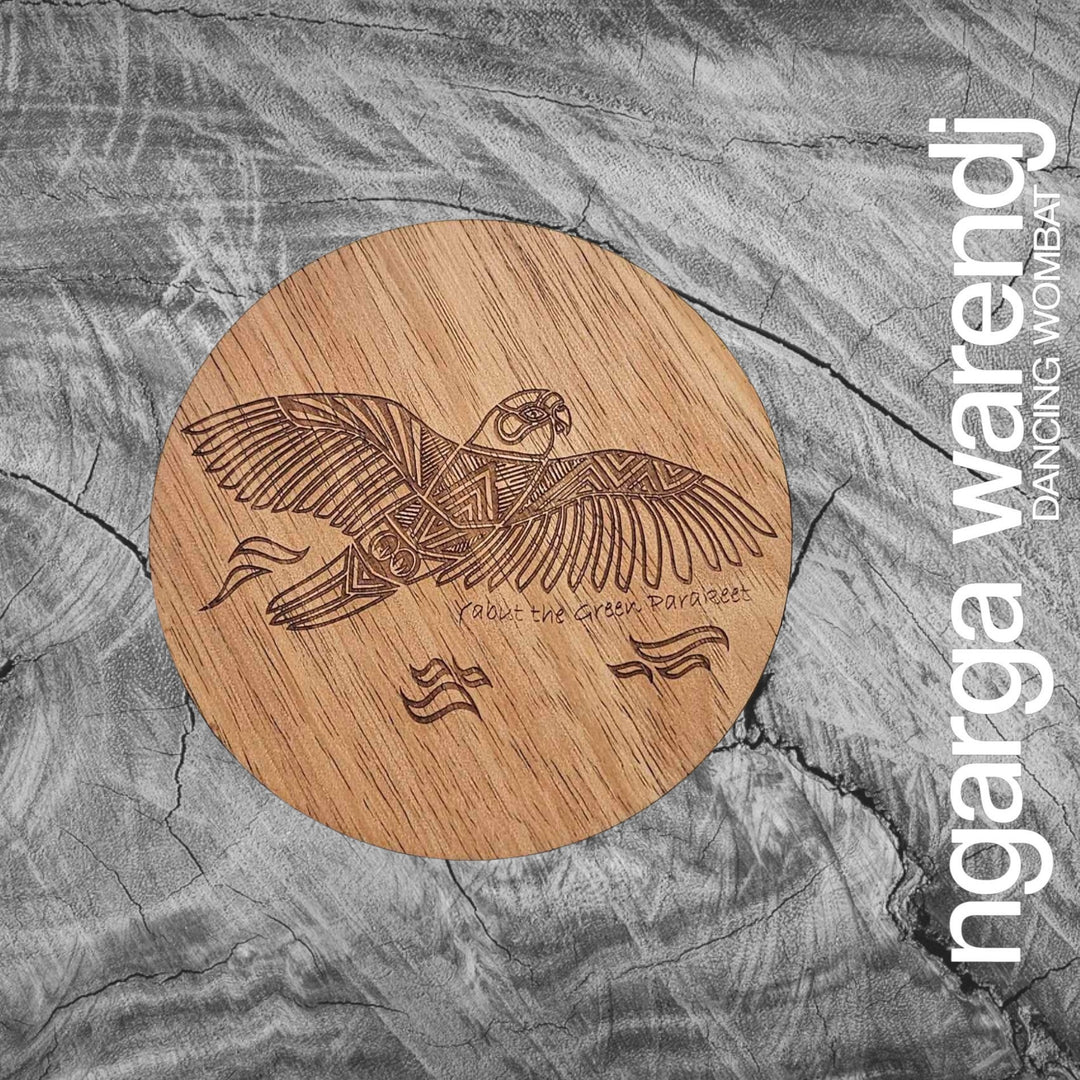 Ngarga Warendj Creator Story Series Round Coasters Set of 8 - Assorted Timber