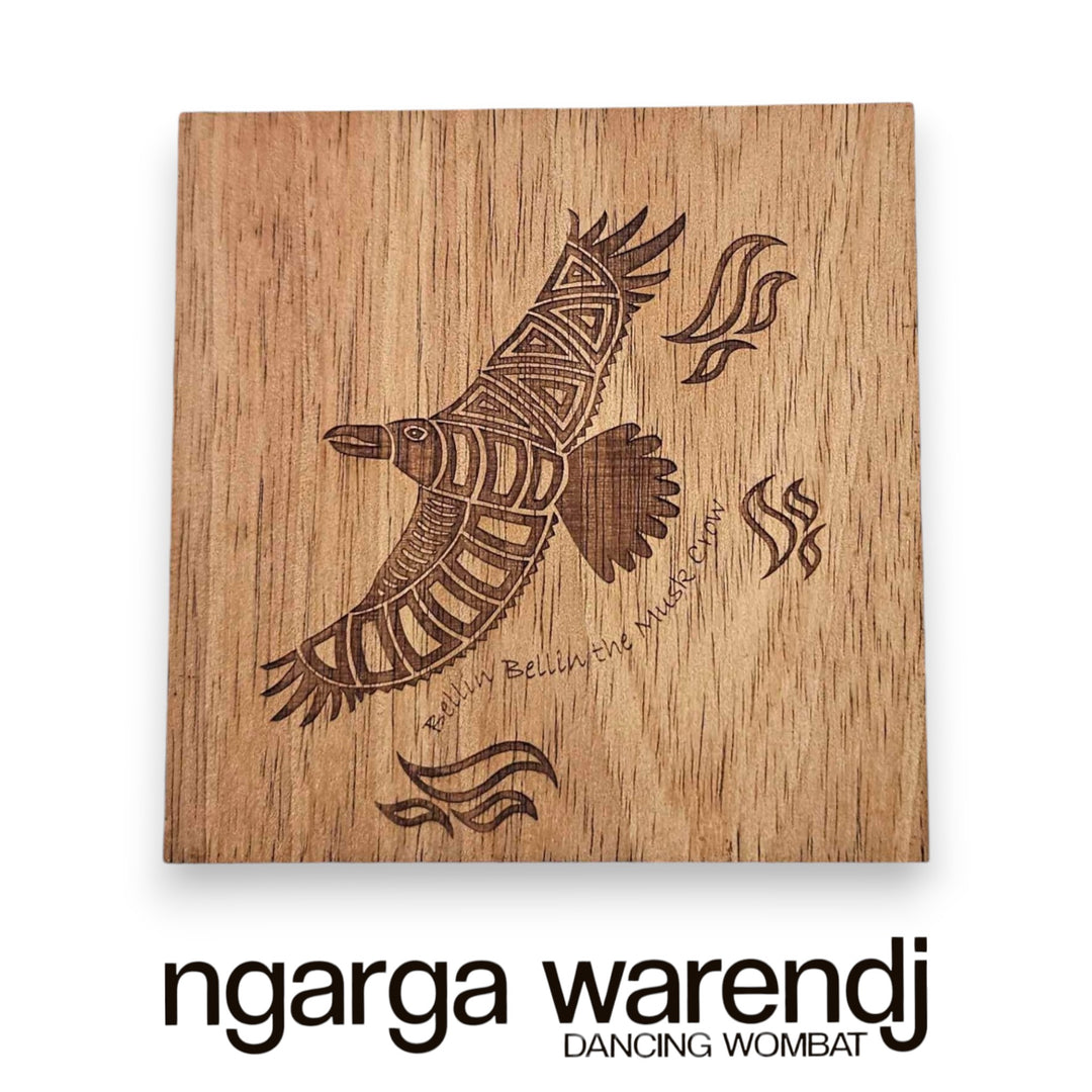 Ngarga Warendj Creator Story Series Square Coasters Set of 8 - Assorted Timber
