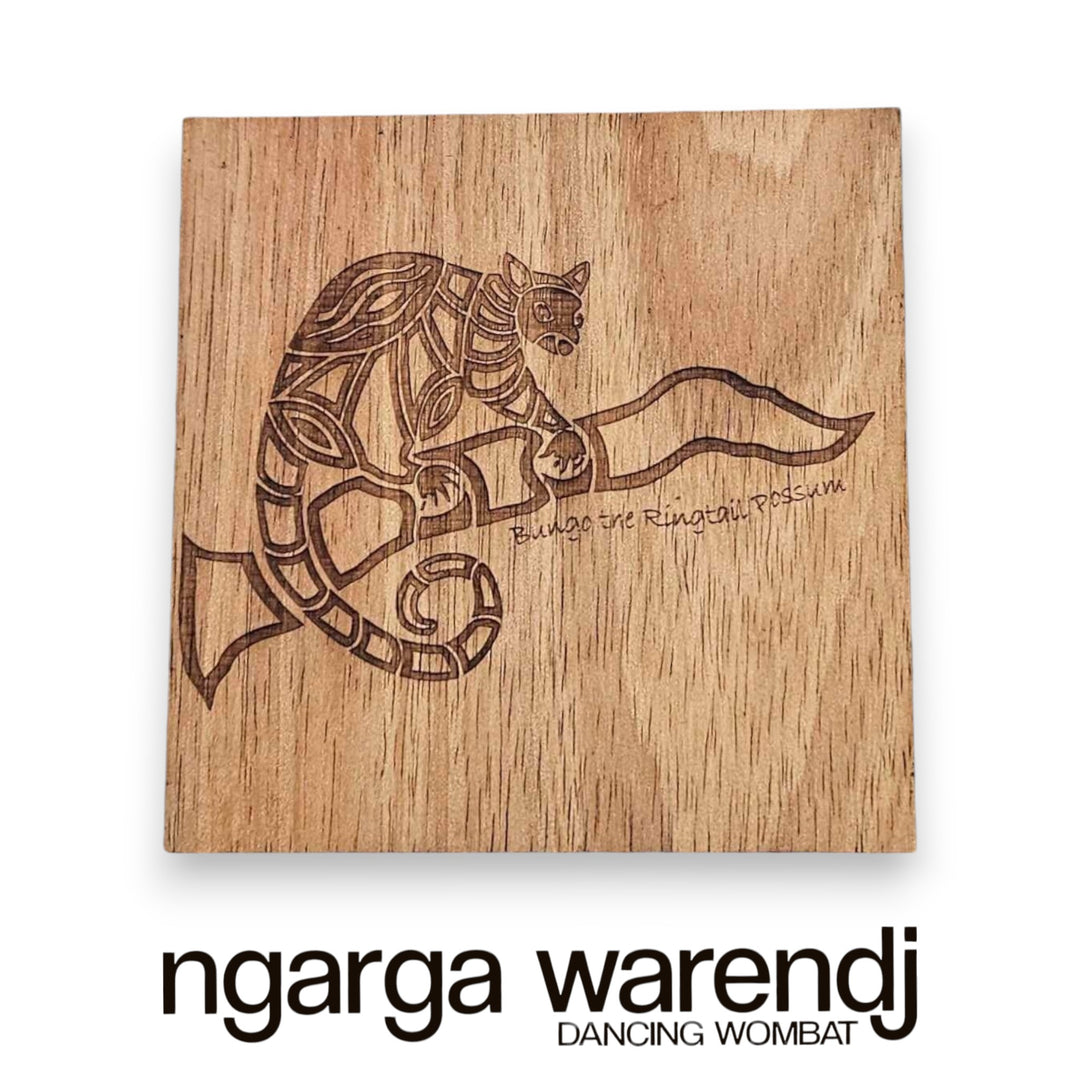 Ngarga Warendj Creator Story Series Square Coasters Set of 8 - Assorted Timber