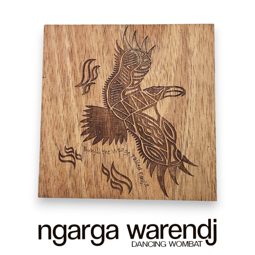 Ngarga Warendj Creator Story Series Square Coasters Set of 8 - Assorted Timber